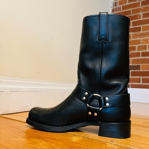 Vintage Frye Men's 87350 Size 13 M Black 14" Harness Boots Made In USA EUC - Picture 13 of 16